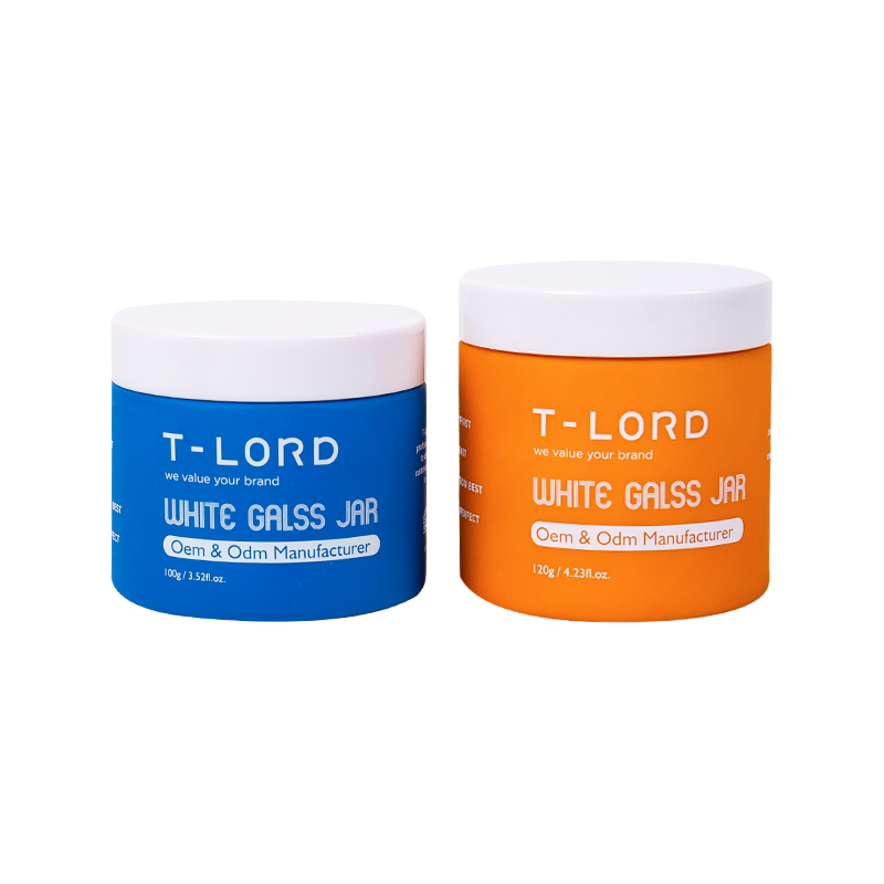 Glazen oppervlakte coating crème pot 