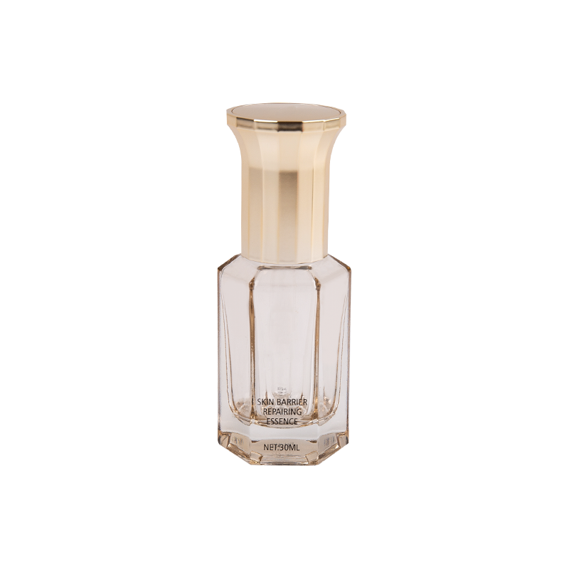 30 ml achthoekige glazen serum en essentiële oliefles