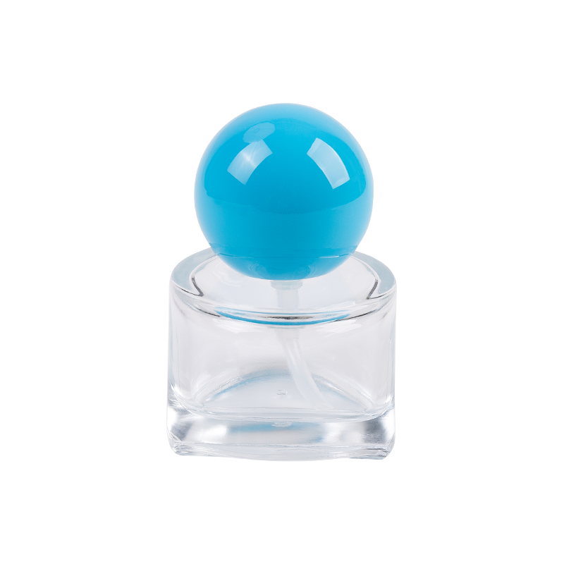 30 ml glas cosmetische fles met blauwe ABS -pet