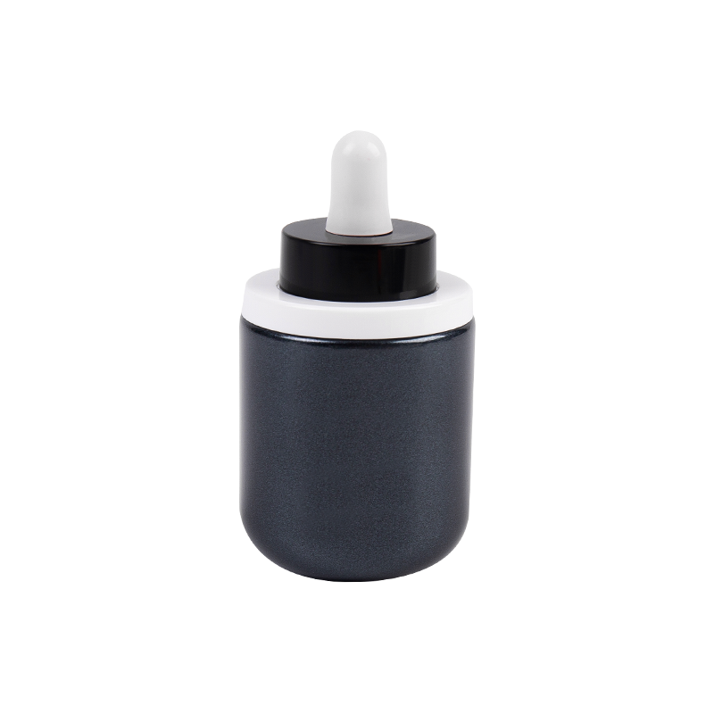30 ml zwarte glazen druppelaar fles met ABS -pet
