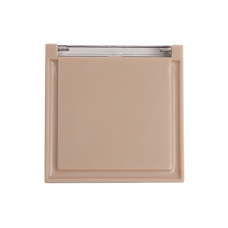 Melkthee kleur vierkant cosmetisch compact