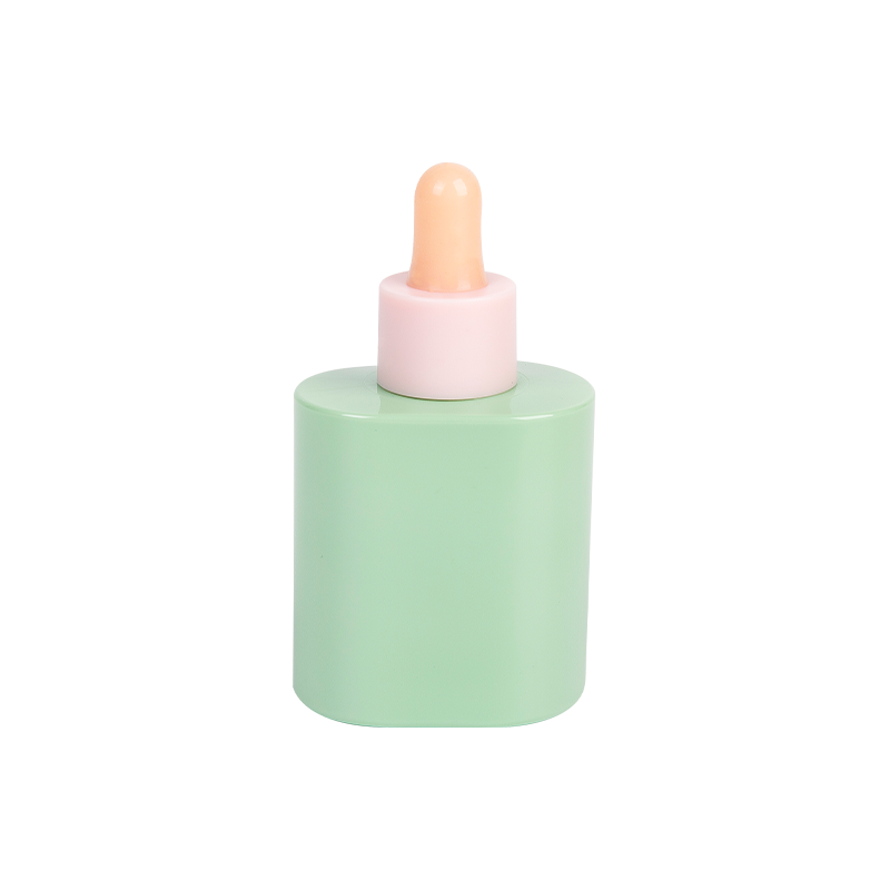 50 ml huisdier mint groene serum druppelaar fles met pastel perzik tip